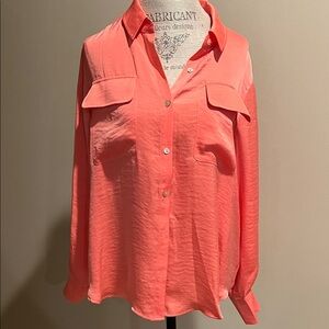Steve Madden Coral Button-Down Shirt